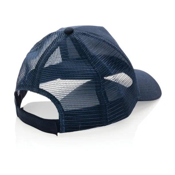  Impact AWARE™ Brushed rcotton 5 panel trucker cap 190gr - XD Collection Navy Blue 