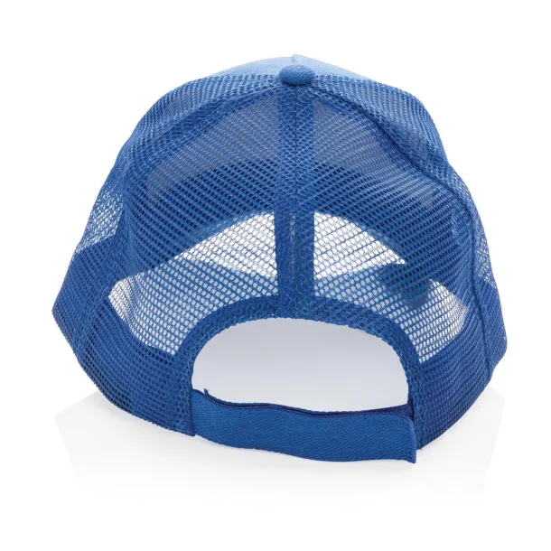  Impact AWARE™ Brushed rcotton 5 panel trucker cap 190gr - XD Collection Blue