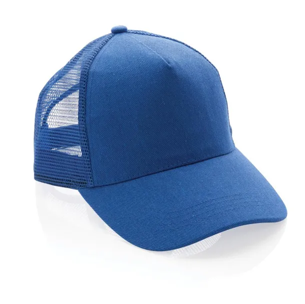  Impact AWARE™ Brushed rcotton 5 panel trucker cap 190gr - XD Collection Blue