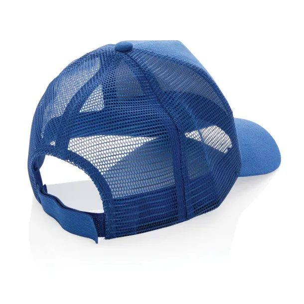  Impact AWARE™ Brushed rcotton 5 panel trucker cap 190gr - XD Collection Blue