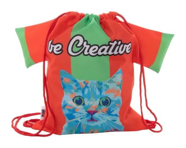 CreaDraw T Kids RPET personalizirana dječja torba s vezicama Crvena