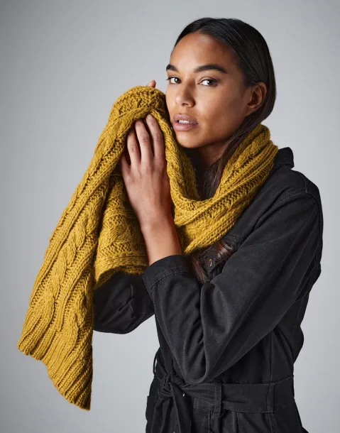  Cable Knit Melange Scarf - Beechfield