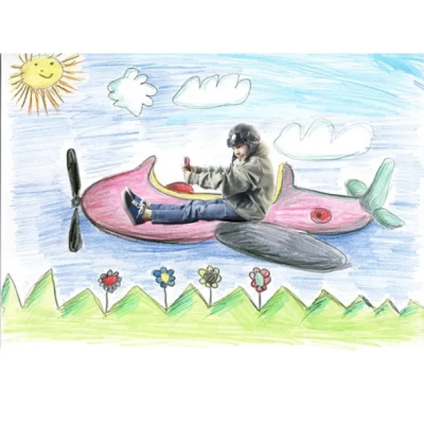  Colour pencil set with pencil sharpener Plava