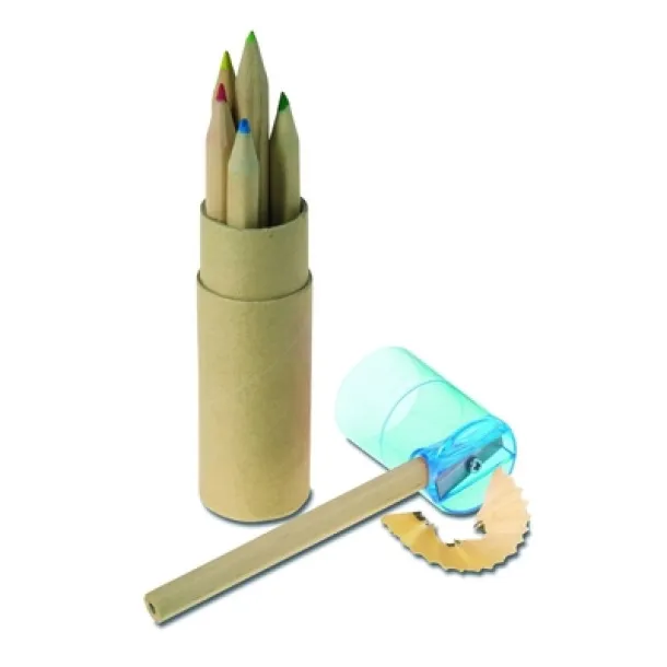  Colour pencil set with pencil sharpener Plava