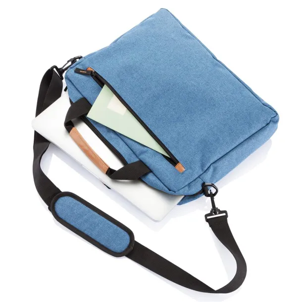  Fashion duo tone laptop bag Blue