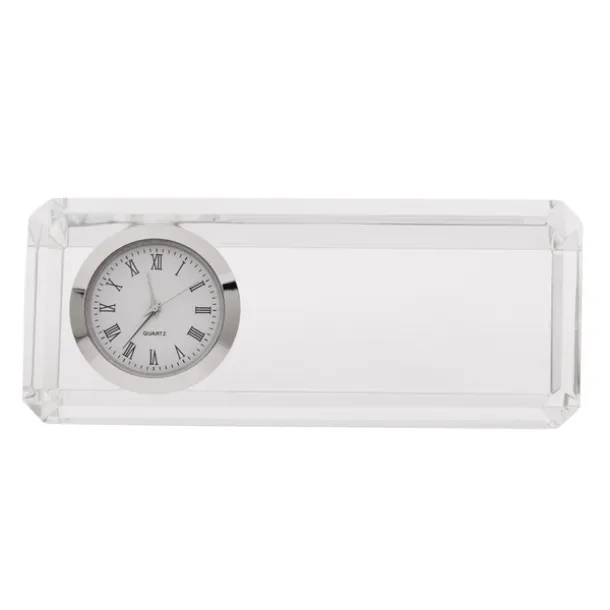 CRISTALINO CLOCK paperweight with table clock Transparent