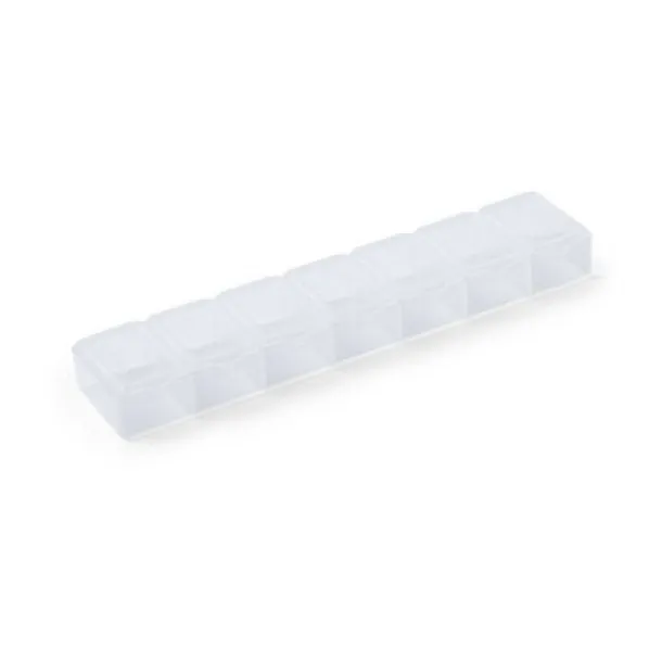  Pill box with 7 compartments white