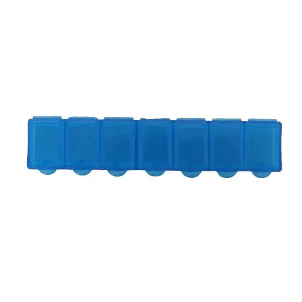  Pill box with 7 compartments blue