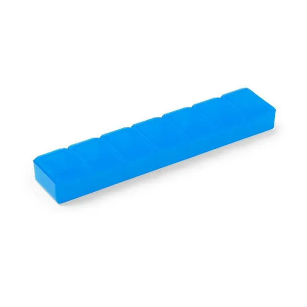  Pill box with 7 compartments blue