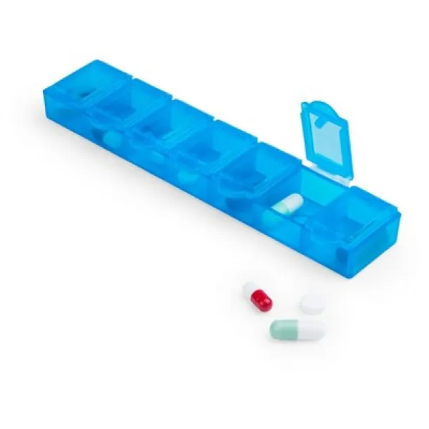  Pill box with 7 compartments blue