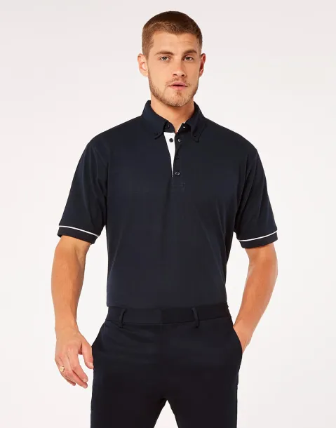  Classic Fit Button Down Contrast Polo Shirt - Kustom Kit