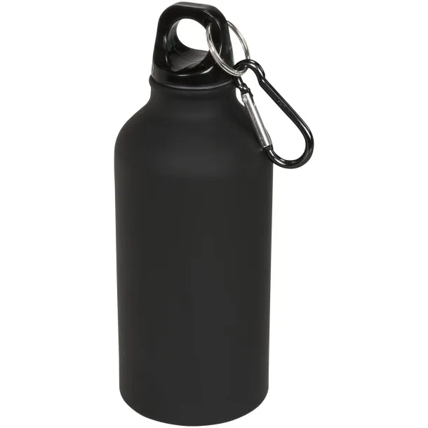 Oregon 400 ml matte sport bottle with carabiner Solid black