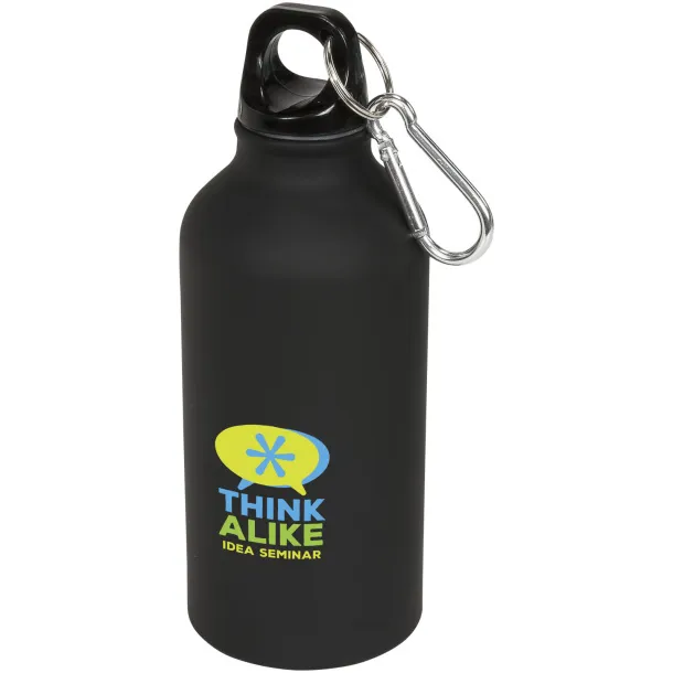 Oregon 400 ml matte sport bottle with carabiner Solid black