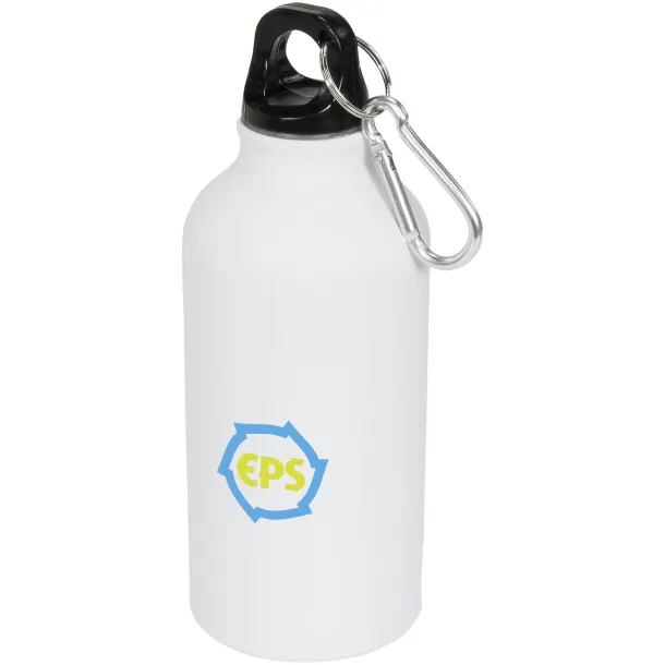 Oregon 400 ml matte sport bottle with carabiner - Unbranded White