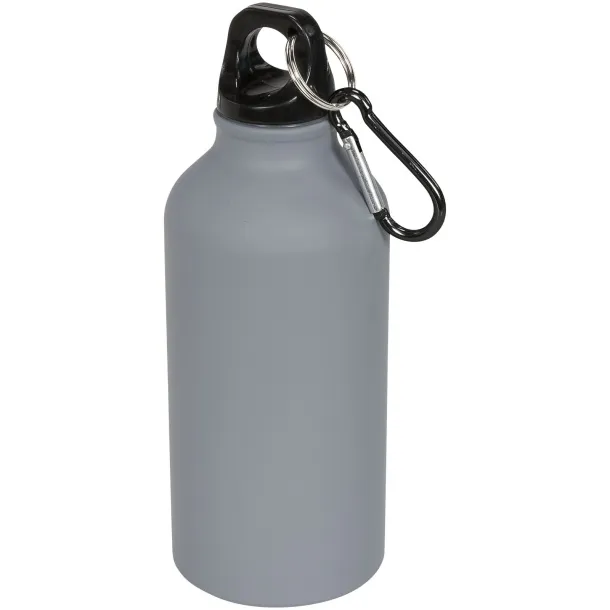 Oregon 400 ml matte sport bottle with carabiner Grey