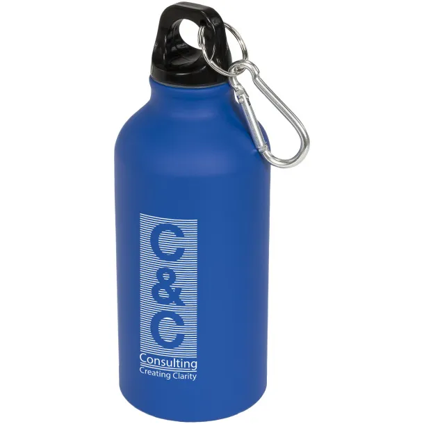 Oregon 400 ml matte sport bottle with carabiner Blue