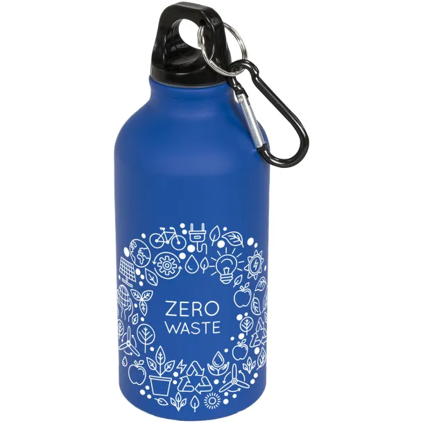 Oregon 400 ml matte sport bottle with carabiner Blue