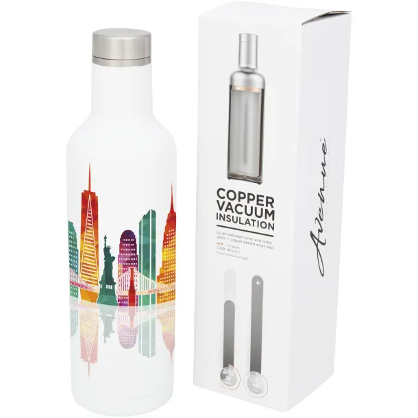 Pinto 750 ml copper vacuum insulated bottle - Unbranded White