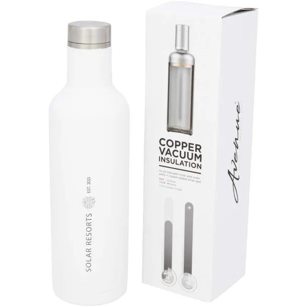 Pinto 750 ml copper vacuum insulated bottle - Unbranded White