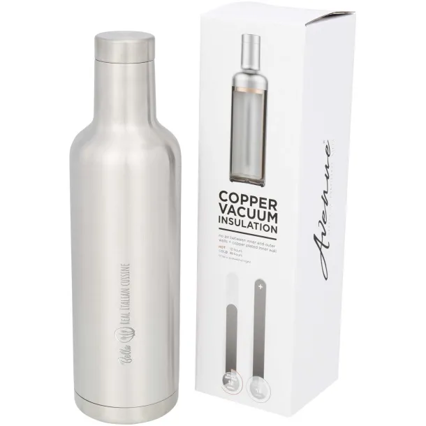 Pinto 750 ml copper vacuum insulated bottle Silver