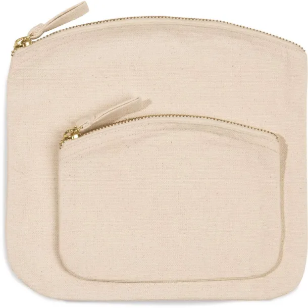  POUCH WITH ZIP FASTENING - 310 g/m² - Kimood Natural