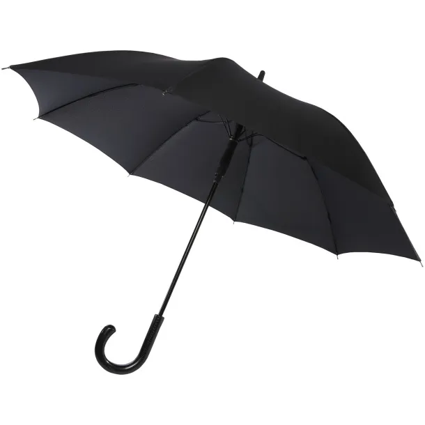 Fontana 23" auto open umbrella with carbon look and crooked handle - Luxe Solid black