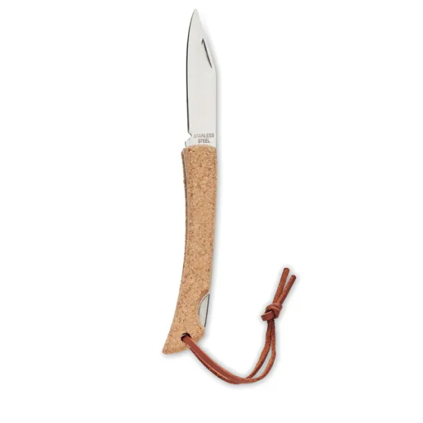 BLADEKORK Foldable knife with cork Beige