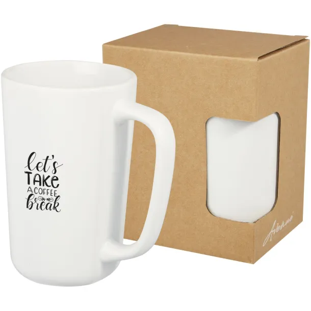 Perk 480 ml ceramic mug - Unbranded White