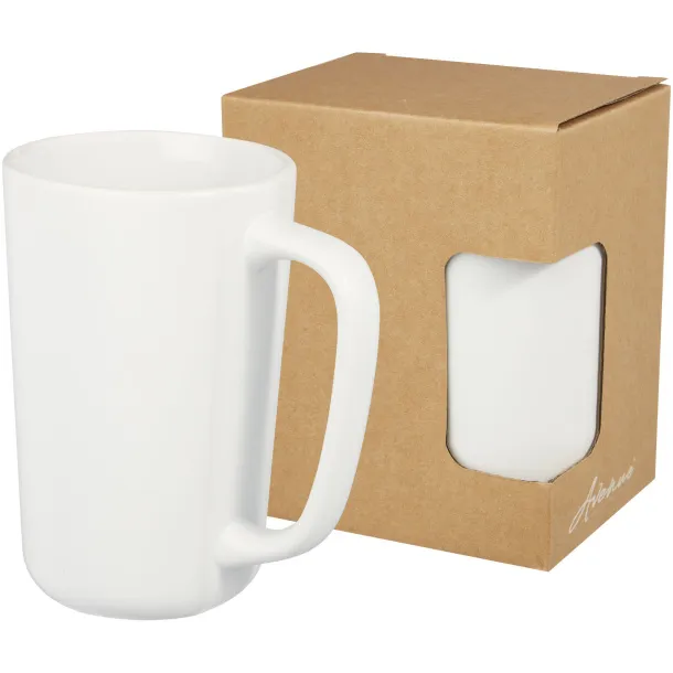 Perk 480 ml ceramic mug - Unbranded White