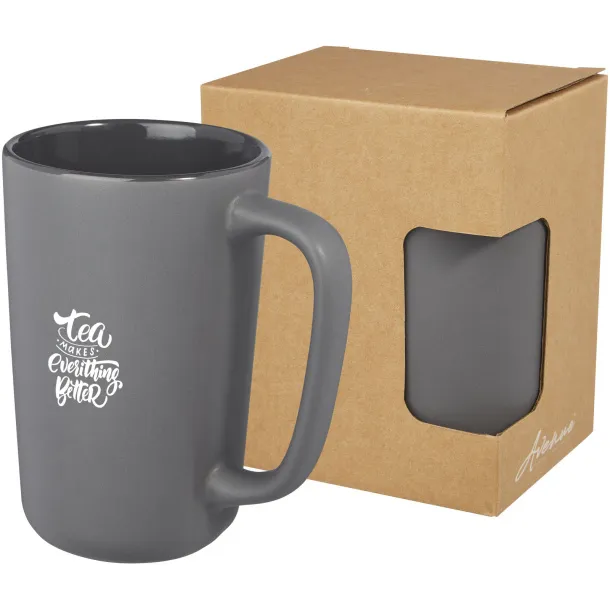 Perk 480 ml ceramic mug Grey