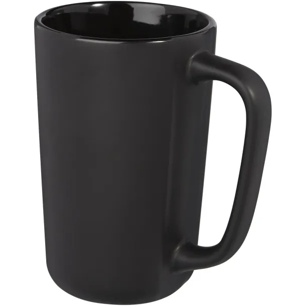 Perk 480 ml ceramic mug Solid black