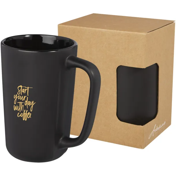 Perk 480 ml ceramic mug Solid black