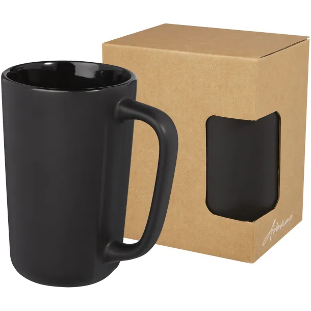 Perk 480 ml ceramic mug Solid black