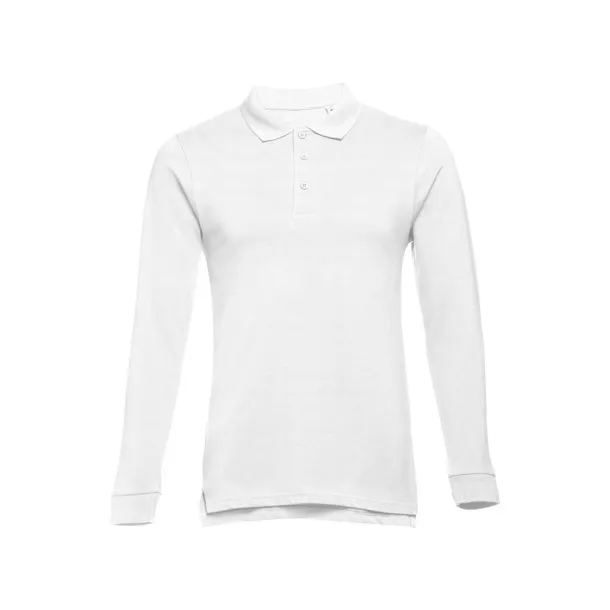 BERN Men's long sleeve polo shirt White