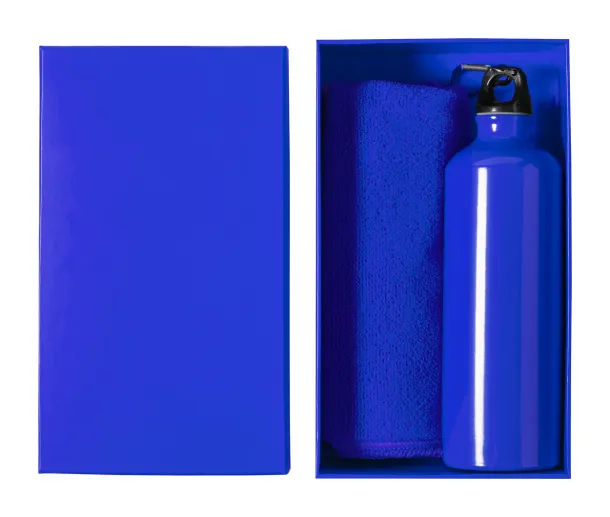 Cloister sport bottle and towel set Blue