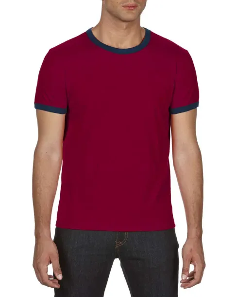  ADULT LIGHTWEIGHT RINGER TEE - Anvil Independence Red Navy