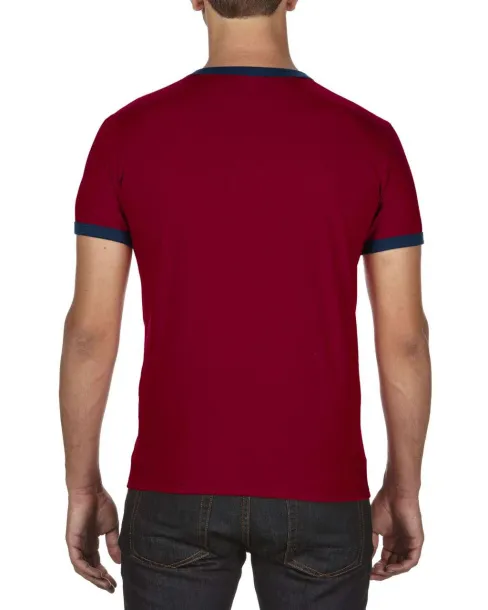  ADULT LIGHTWEIGHT RINGER TEE - Anvil Independence Red Navy