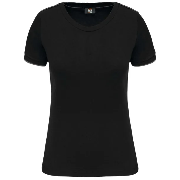  LADIES SHORT-SLEEVED DAYTODAY T-SHIRT - 190 g/m² - Designed To Work Black Vino