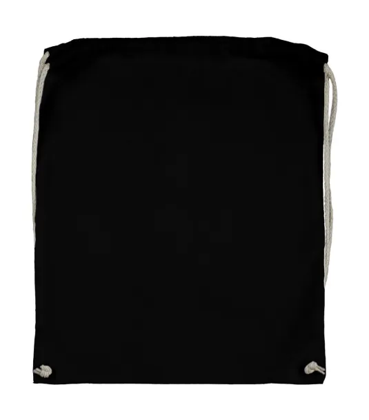  Organic Cotton Drawstring Backpack - SG Accessories - BAGS Black
