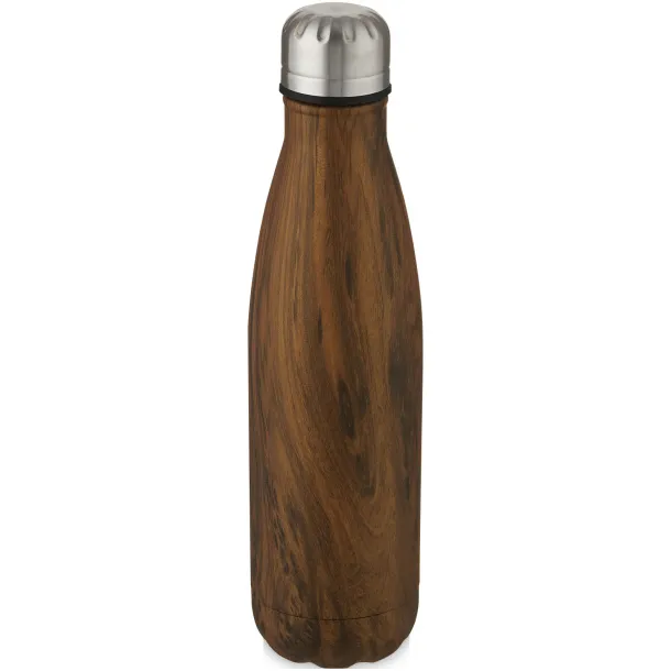 Cove 500 ml vacuum insulated stainless steel bottle with wood print - Unbranded Wood