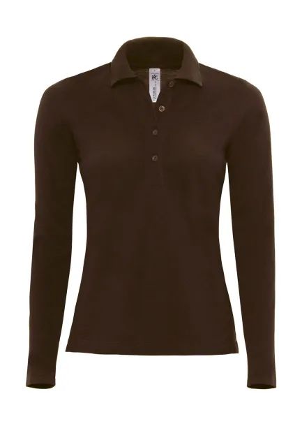  Ženska polo majica dugih rukava, 180 g/m² - B&C Brown