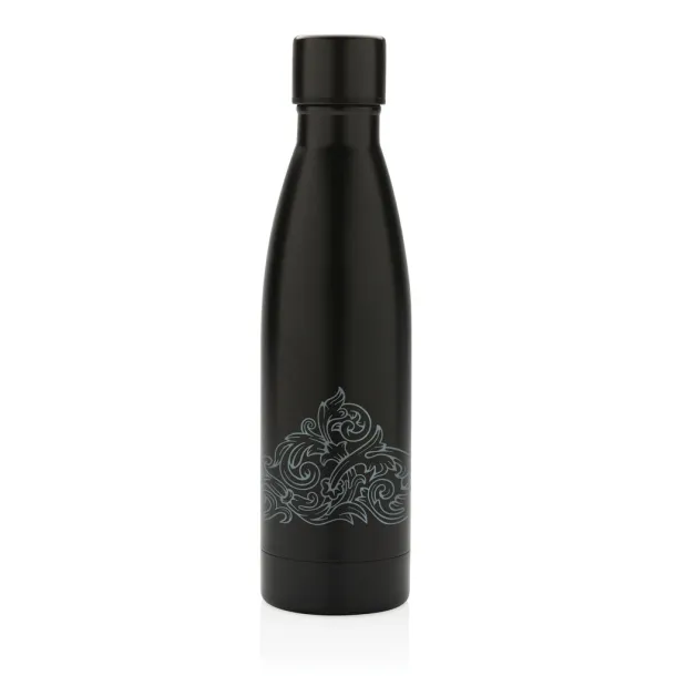  Izdržljiva termos boca od RCS recikliranog nehrđajućeg čelika, 500 ml - XD Collection Crna 