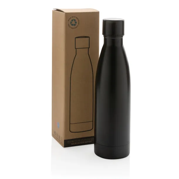  Izdržljiva termos boca od RCS recikliranog nehrđajućeg čelika, 500 ml - XD Collection Crna 