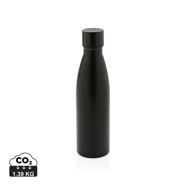  RCS Recycled stainless steel solid vacuum bottle - XD Collection Black 