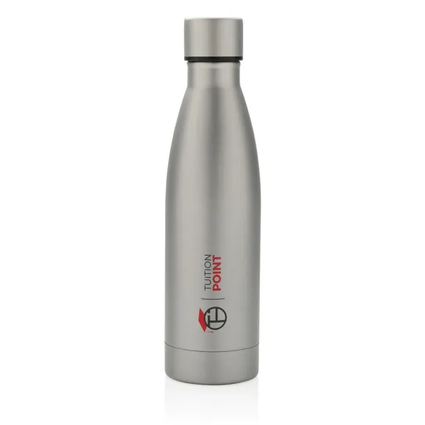  RCS Recycled stainless steel solid vacuum bottle - XD Collection Grey 