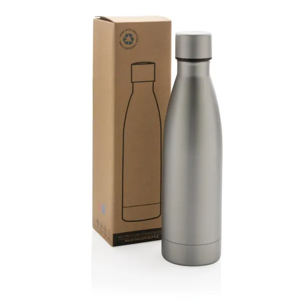  RCS Recycled stainless steel solid vacuum bottle - XD Collection Grey 