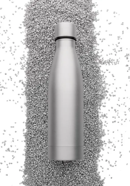  RCS Recycled stainless steel solid vacuum bottle - XD Collection Grey 