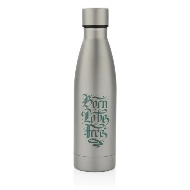  Izdržljiva termos boca od RCS recikliranog nehrđajućeg čelika, 500 ml - XD Collection Siva 