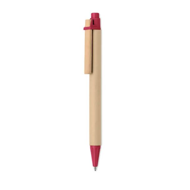 TICINO Paper PLA corn wood ball pen Red