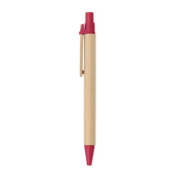 TICINO Paper PLA corn wood ball pen Red